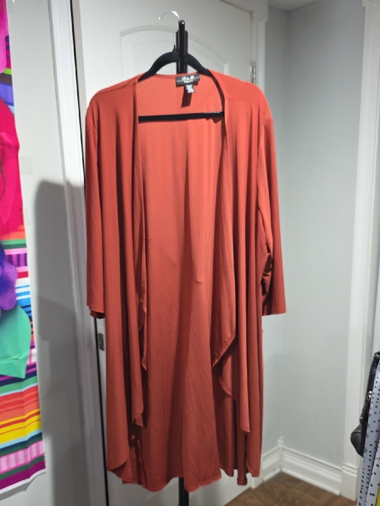 R & M Collection Other - R & M Collection Open Front Draped Cardigan - Burnt Orange